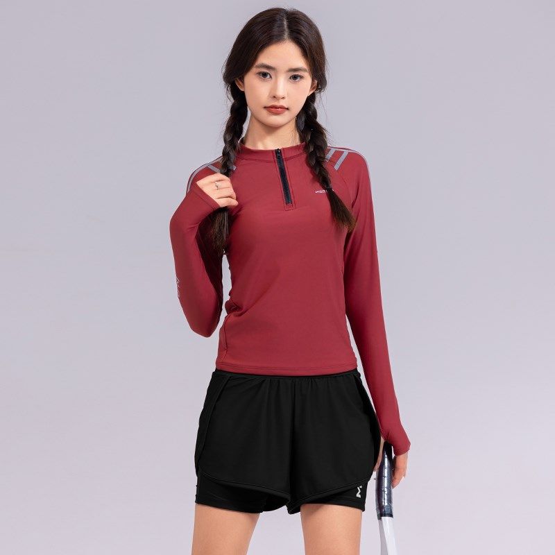 泳衣分体新款长袖长裤微胖大码女士平角五分裤潜水冲浪服套装温泉