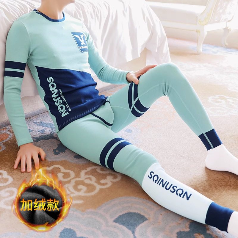 男士保暖内衣加厚加绒套装秋冬y季防寒秋衣卫生裤纯棉打底绒裤棉