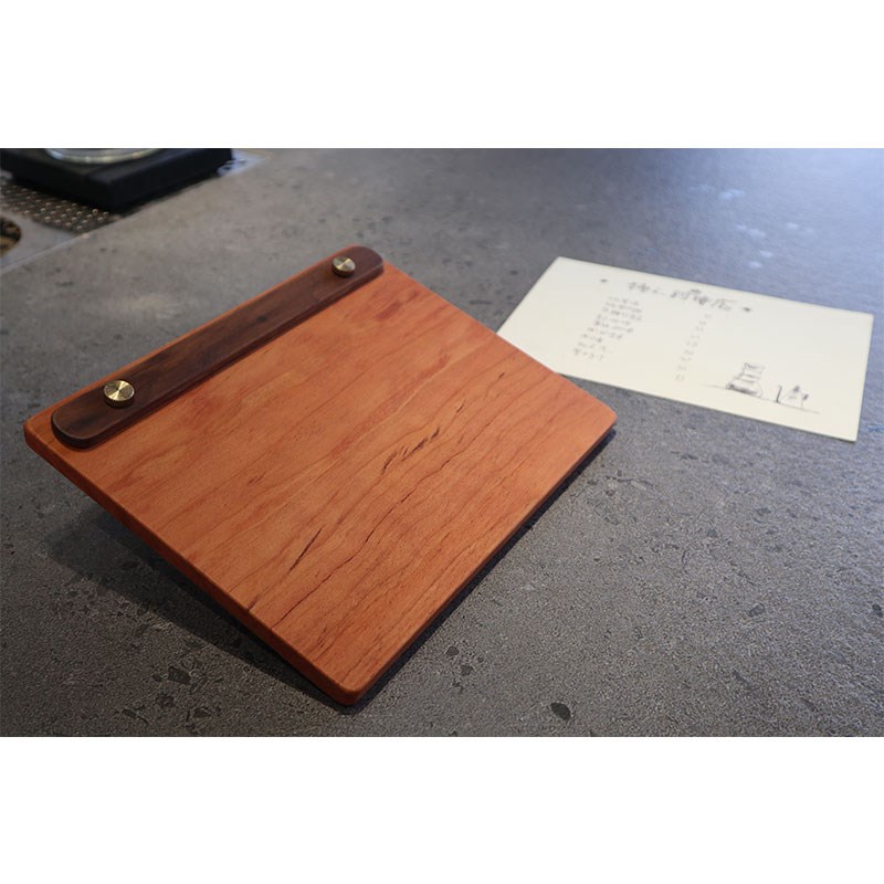 实木菜单夹咖啡馆吧台桌面展示牌A4横版桌牌台卡A5产品介绍展示牌