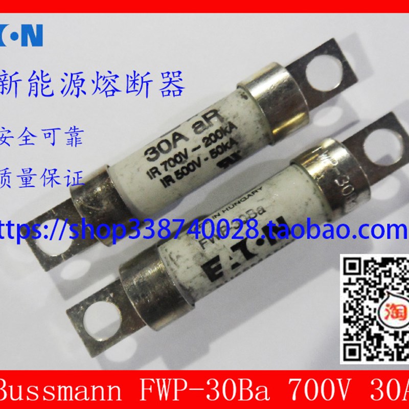 包邮新能源汽车保险丝700V 30A 高压保险管FWP-P30Ba 新能源熔断