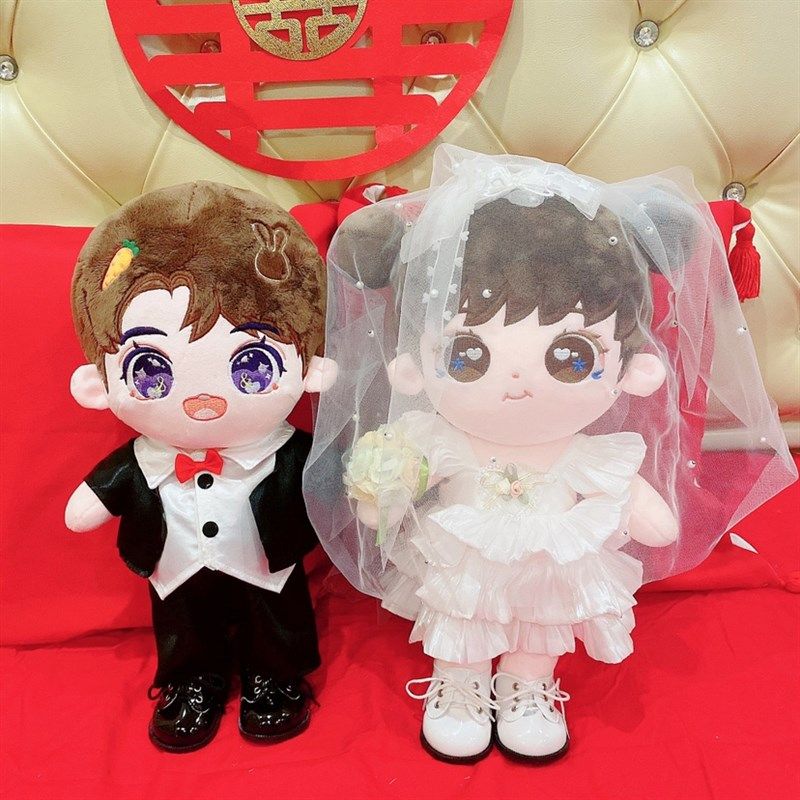 压床娃娃一对结婚新婚礼物送新人陪嫁床头摆件公仔玩偶情侣