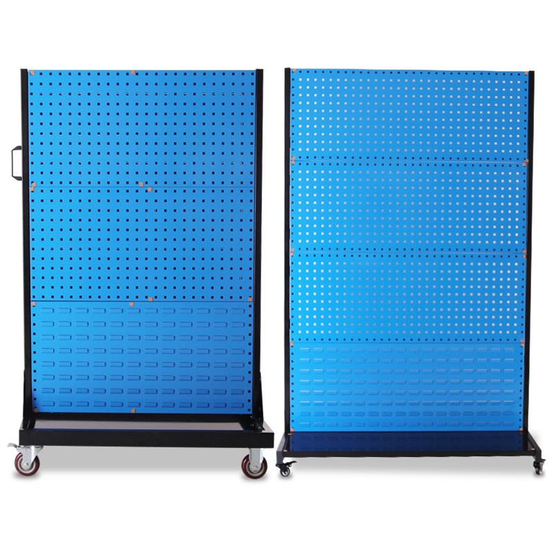 新款多功能移动置物挂架整理架五金收纳洞洞板物料工具架挂板展示