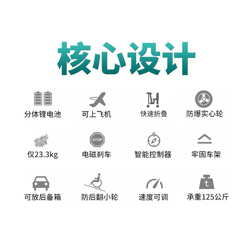 夫瑞美Solax3131老人代步车四轮老年电动车遥控折叠车观光旅游车