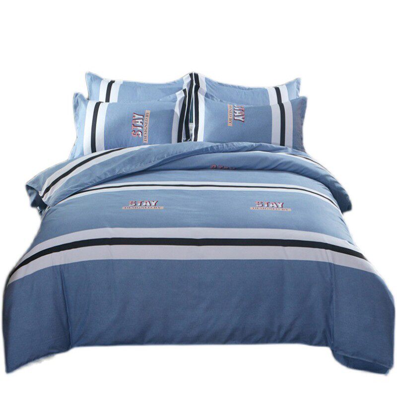 春夏全棉四件套被套床单双人被罩男生床上用品学生宿舍三件套