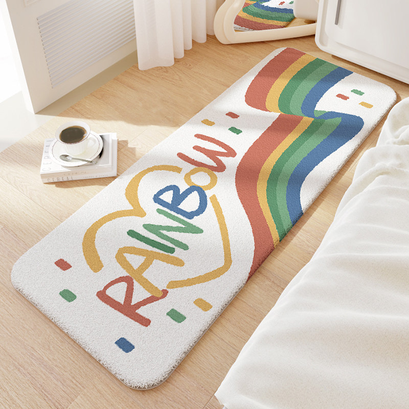 卧室床边地垫高级感可爱长条隔凉生暖防摔垫家用儿童房间加厚地毯,居家布艺,床边毯,淘宝优惠券,粉丝福利购,淘宝优惠卷