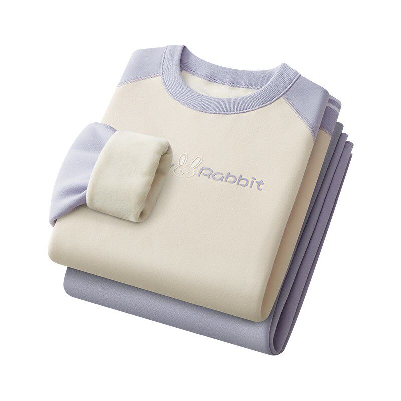 女大童保暖内衣女加绒加厚少女学生冬季可外穿初高中学生内衣套装