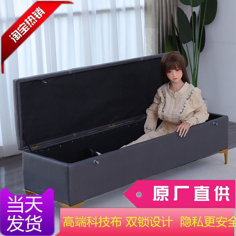 实木带锁长条凳娃娃收纳箱女友储藏箱卧室床尾T凳简约可坐沙发凳