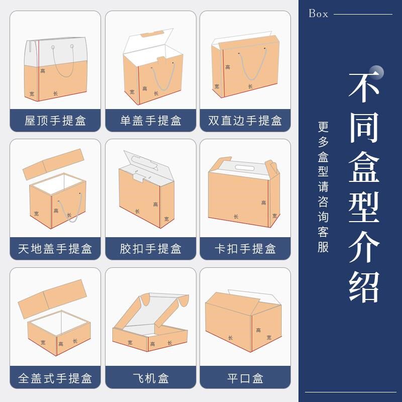 包装盒定制礼盒定做纸盒高档礼品盒白卡空盒子小批量订做印刷logo