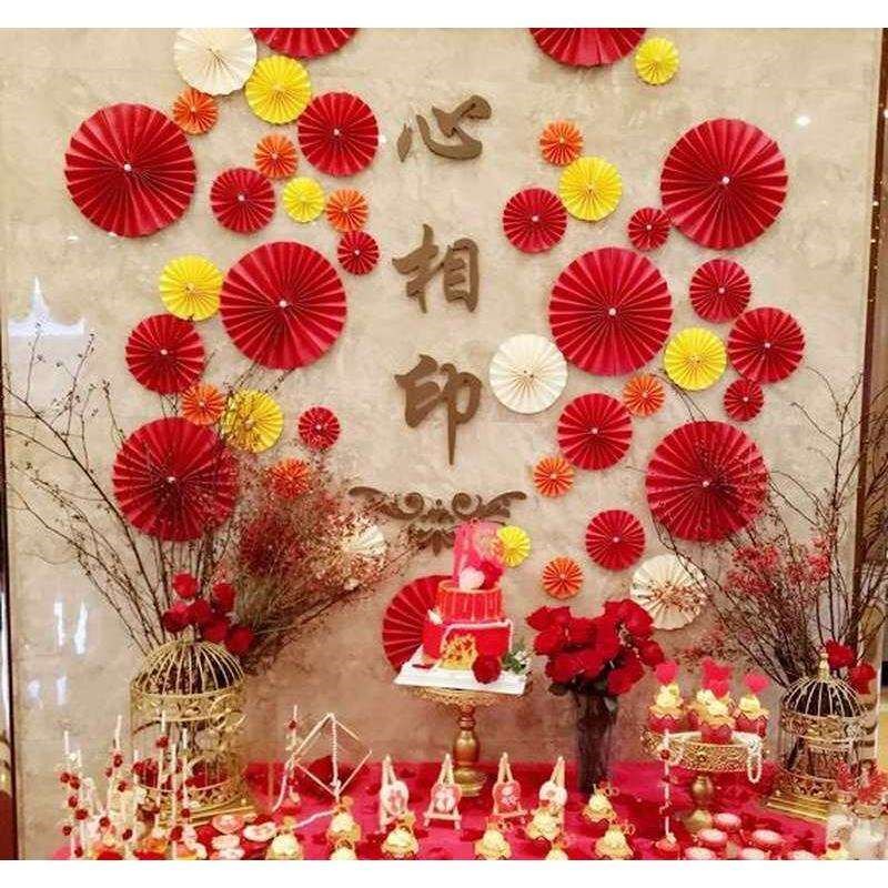 花装饰用品婚庆道具舞台布置商场珠宝H店铺橱窗装饰纸新年年会纸