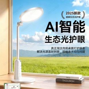 台灯护眼学习专用防近视宿舍大学生儿童书桌面充电式台风2025新款
