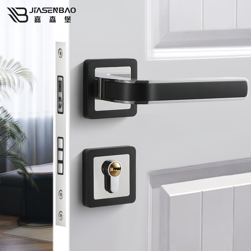嘉森堡后现代卧室门锁室内磁吸静音门锁简约木门锁家用金色房门锁