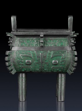 纯铜青铜鼎摆件招财鼎家居饰品摆件工艺品办公室客厅装饰品鼎摆件