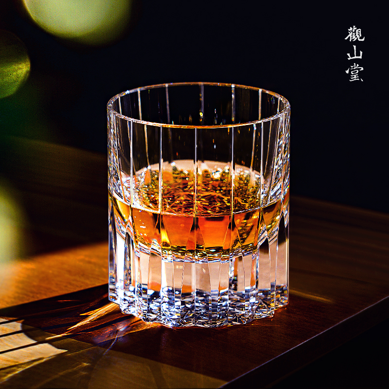 江户切子K9星芒杯高端手工无铅水晶杯威士忌洋酒杯高级感礼物杯子