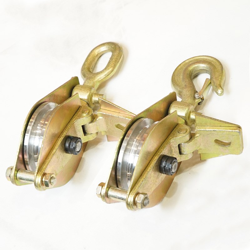 沪工起重滑轮电力专用吊钩吊环行车滑轮加厚全钢轴承钢丝绳吊滑车