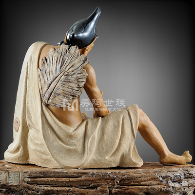 石湾陶瓷公仔大师工艺礼精品家居客厅招财镇宅装饰品活佛济公摆件