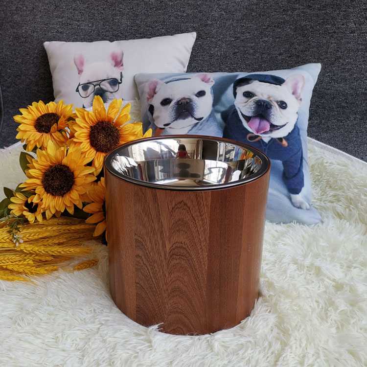 狗盆狗碗猫碗狗饭盆狗食盆大型犬狗粮碗不锈钢双碗水盆护颈防打翻