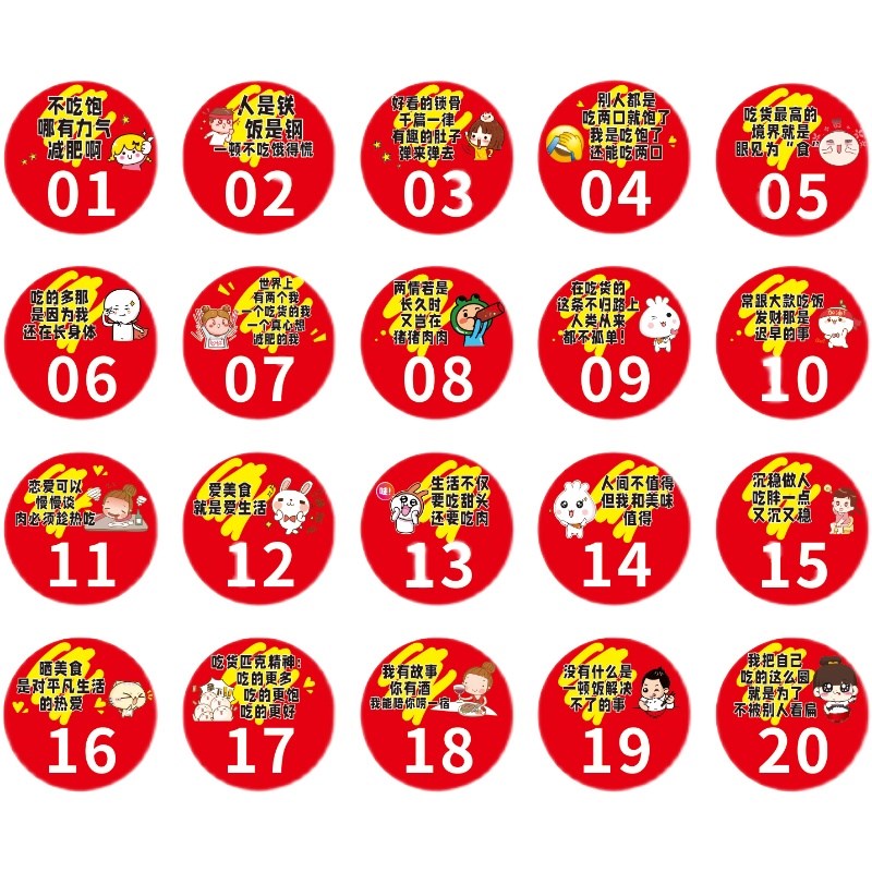 桌号贴PVC防水防油数字贴网红烧烤店烤串排挡饭店餐厅桌子号码贴