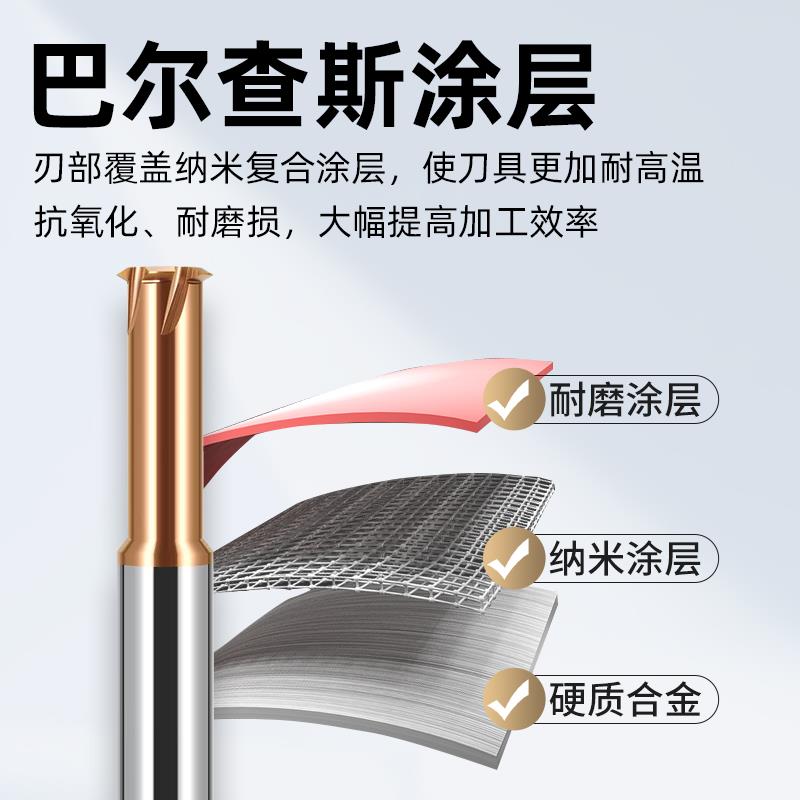 65度钨钢螺纹铣刀单牙高硬齿铣牙刀加工中心合金微小径钢铝用M456