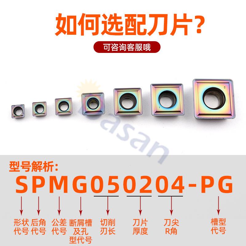 U钻刀片SPMG060204-PG SPGT04快速钻头暴力钻不锈钢通用数控刀粒