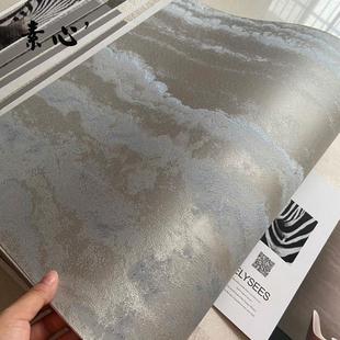 法式 高档轻奢意式 波浪纹水波纹鎏金灰蓝色横纹无缝墙布壁布墙纸