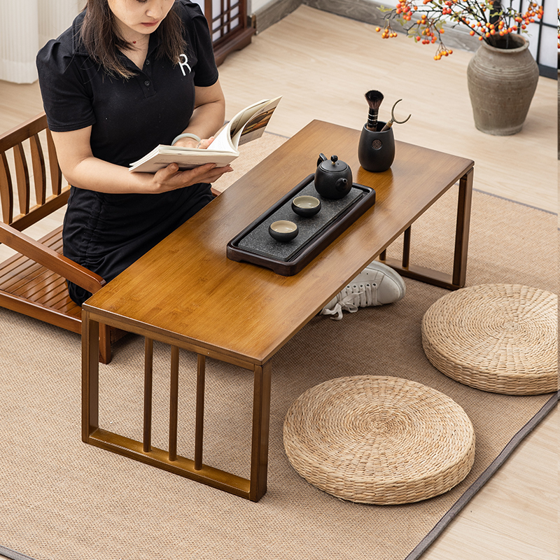飘窗小茶几榻榻米日式禅意矮桌子轻奢网红款茶桌卧室坐地实木家用