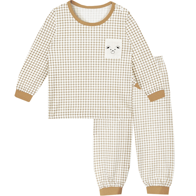 宽松版儿童睡衣家居服长袖秋季内衣套装女童衬衫宝宝男童秋衣卫生