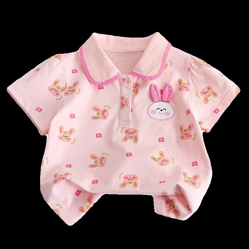 女童夏季POLO衫2024新款儿童卡通短袖T恤纯棉打底衫中小童薄款潮3,童装/婴儿装/亲子装,儿童POLO衫,淘宝优惠券,粉丝福利购,淘宝优惠卷