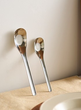 肆月家用316不锈钢勺子精致儿童婴儿宝宝专用元宝勺小勺子吃饭勺