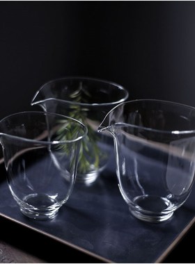 韩祠茗品悦禅高透高硼硅玻璃公道杯 悟禅公杯 分茶器简约茶海