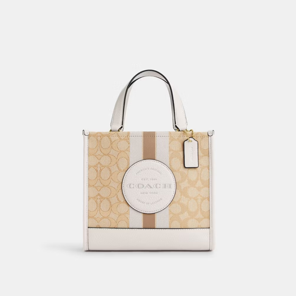 【官方正品】COACH/蔻驰女包Dempsey 老花款单肩斜挎手提包托特包