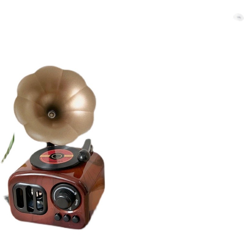ins风复古怀旧留声机摆件音乐盒酒F吧咖啡厅玄关桌面创意家居装饰图片