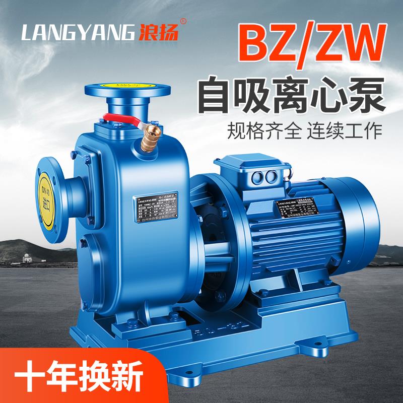 BZ自吸泵管道泵离心泵ZW污水泵高扬程大流量抽水泵三相循环泵380V