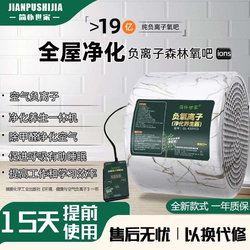 小粒径负离子空气净化器无臭氧生态家用纯负离子产生器除甲醛清新