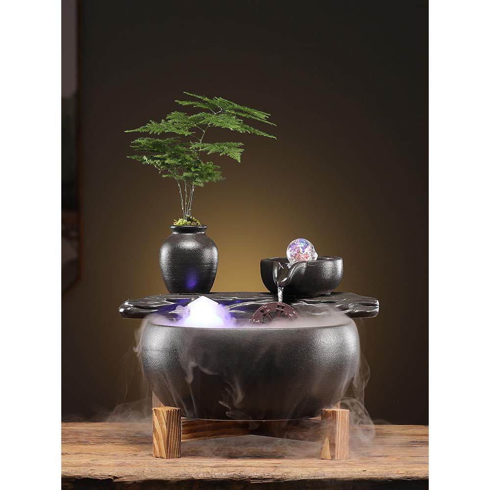 新中国风循环水族财富创意水晶球财富摆件鱼缸小家居桌面乔迁礼物,家居饰品,装饰摆件,淘宝优惠券,粉丝福利购,淘宝优惠卷