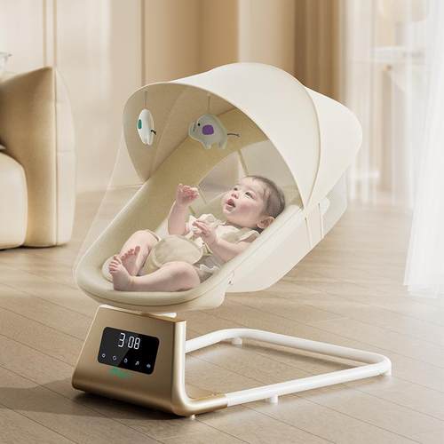 酷豆丁婴儿电动摇摇椅哄睡宝宝摇椅哄娃安抚新生儿躺椅摇篮床