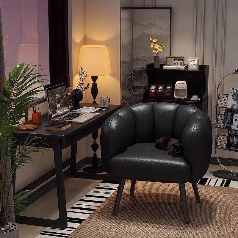 家用卧室轻奢化妆椅梳妆台凳子舒适久坐电脑椅休闲单人沙发美甲椅