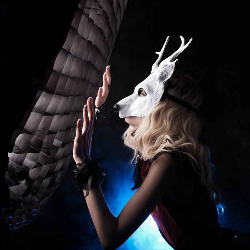 燕尾蝶面具鹿面具动物造型舞台抖音网红面具万圣节愚人节圣诞节