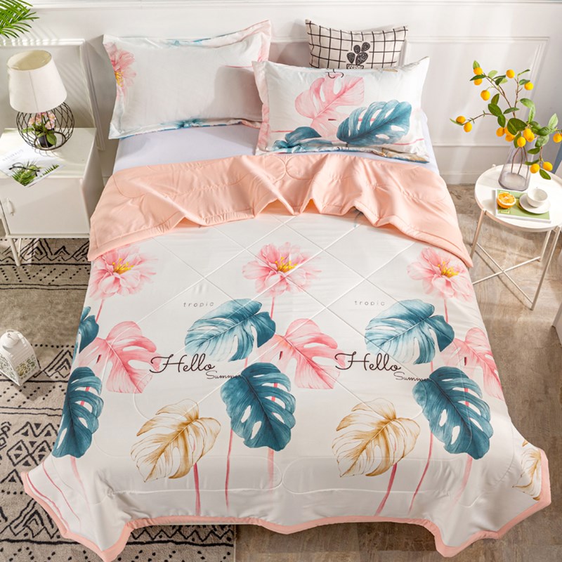 泰国皇家天然乳胶被子四季通用夏凉感被夏季空调被全棉可水洗薄款