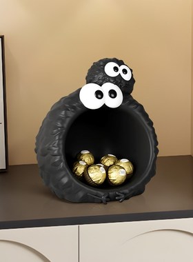 小煤球摆件入户玄关钥匙收纳高级感客厅鞋柜装饰品置物架乔迁礼物