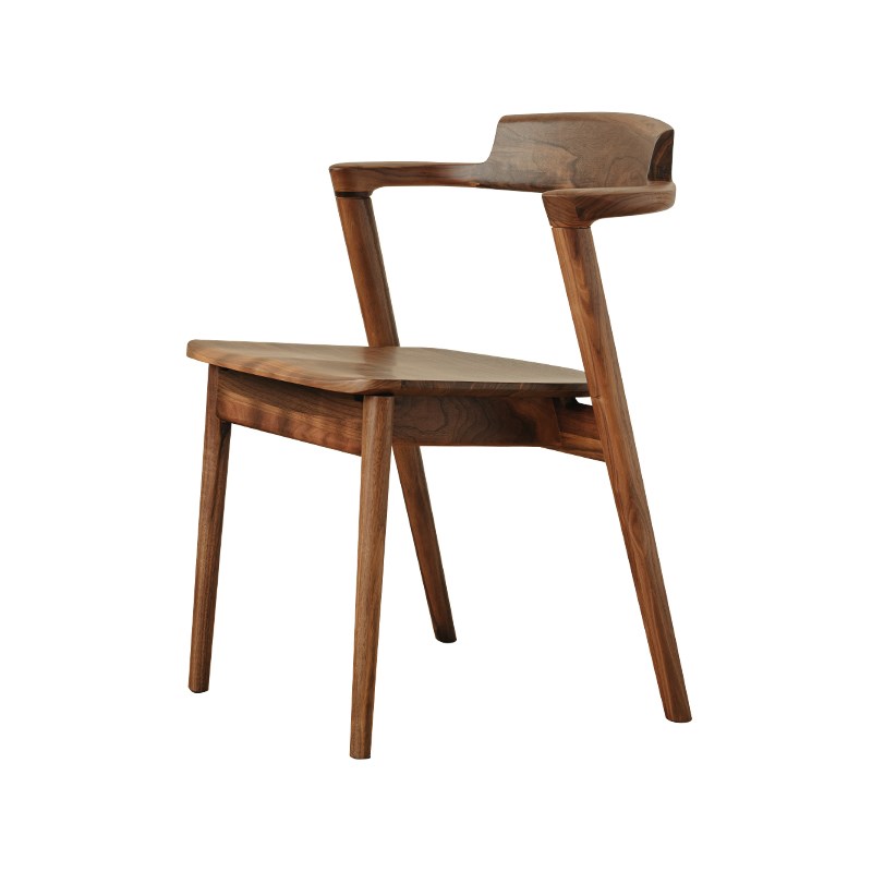 物应萦回椅北美黑胡桃木餐椅北欧家用书桌椅靠背椅实木扶手椅椅子