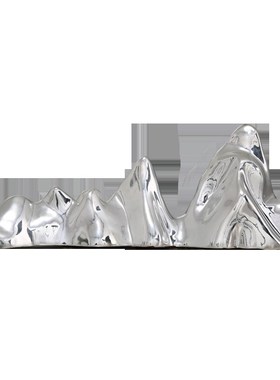 中式家居酒店客厅大堂玄关柜电视柜软装饰镇宅招财假山摆件摆设