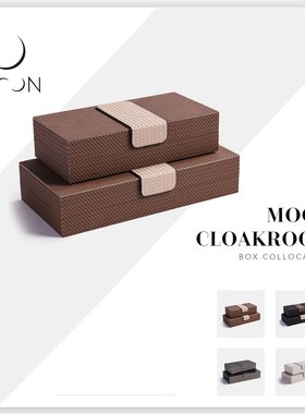 MOON慕空间样板房衣帽间收纳盒首饰盒摆件售楼部展厅软装饰品道具