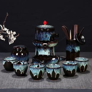 家用整套建盏喝茶茶杯自动懒人陶瓷泡茶茶壶天目 窑变功夫茶具套装