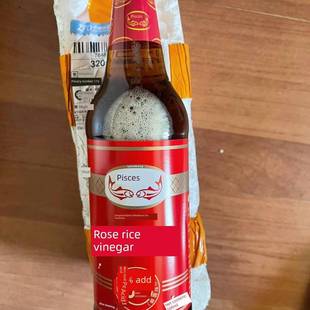 双鱼玫瑰米醋500ml 江南风味蘸料凉拌调料美味炒菜食醋 瓶装