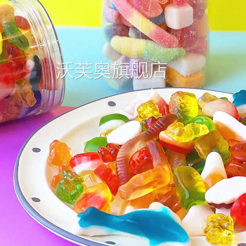 阿斯塔特软糖橡皮糖自选罐装果汁qq糖散装水果软糖可乐酸沙橡皮糖