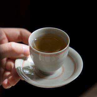 泡茶杯陶瓷杯垫个人礼品杯小茶碗家用茶具支持定制 恒越草木灰中式