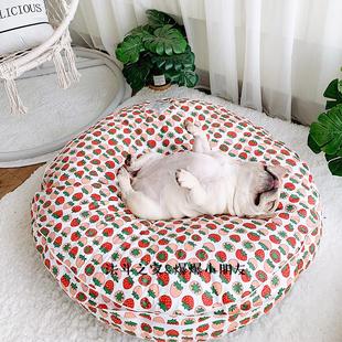 可拆洗四季 狗狗垫子 通用宠物圆垫子犬猫窝猫咪睡垫狗狗睡垫棉