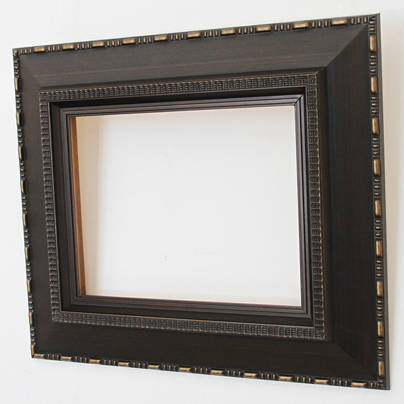 装裱框照片相框定做大小油画框实木外框美式画框长方形水彩画挂框