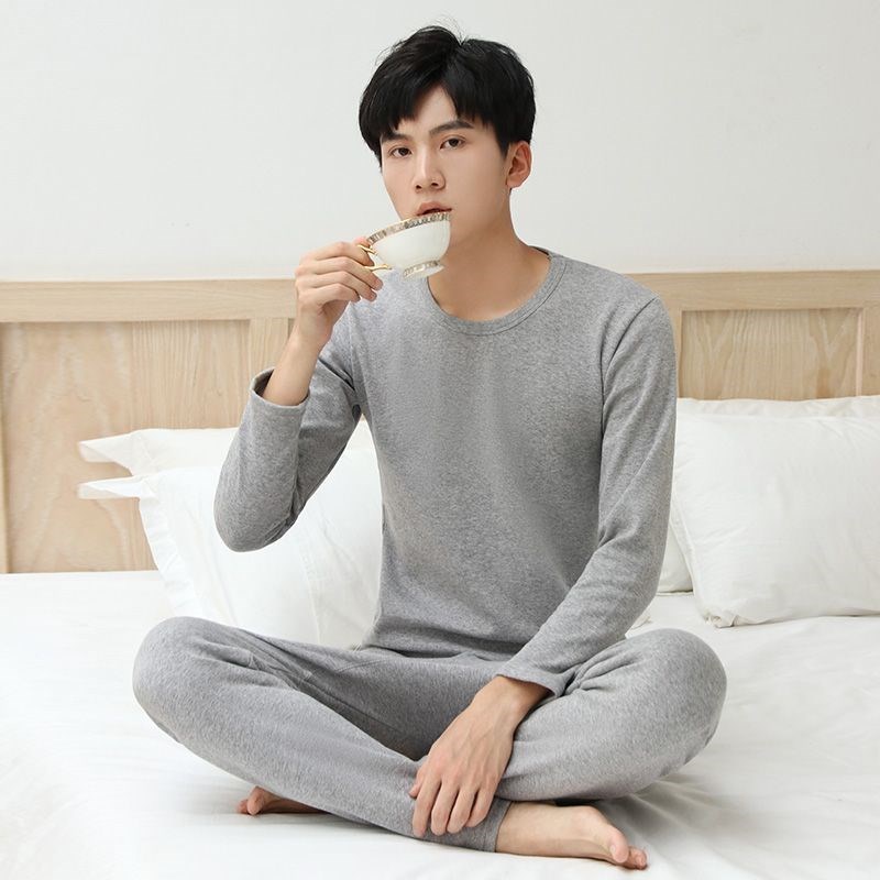 秋衣秋裤男士德绒内穿打底加肥加大码毛衫秋冬薄绒保暖内衣套装