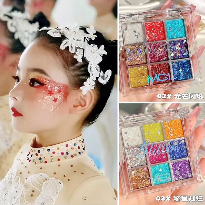 儿童六一舞台妆9色眼影盘啫喱亮片表演夸张眼影闪亮人鱼眼影粉,童装/婴儿装/亲子装,发饰,淘宝优惠券,粉丝福利购,淘宝优惠卷